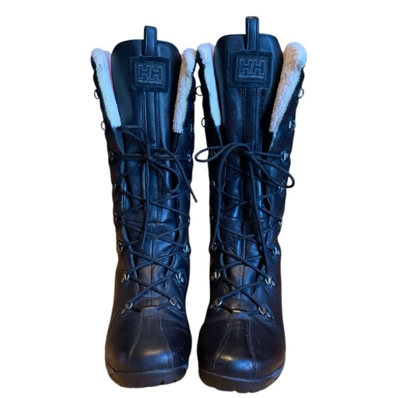 Women’s Helly Hansen Genuine Leather Waterproof Winter Boots Black Size 7 - Picture 2 of 16